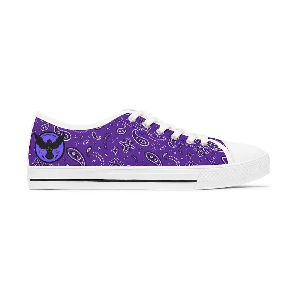 Women's Crowgodshi Purple Colors Low Top Sneakers