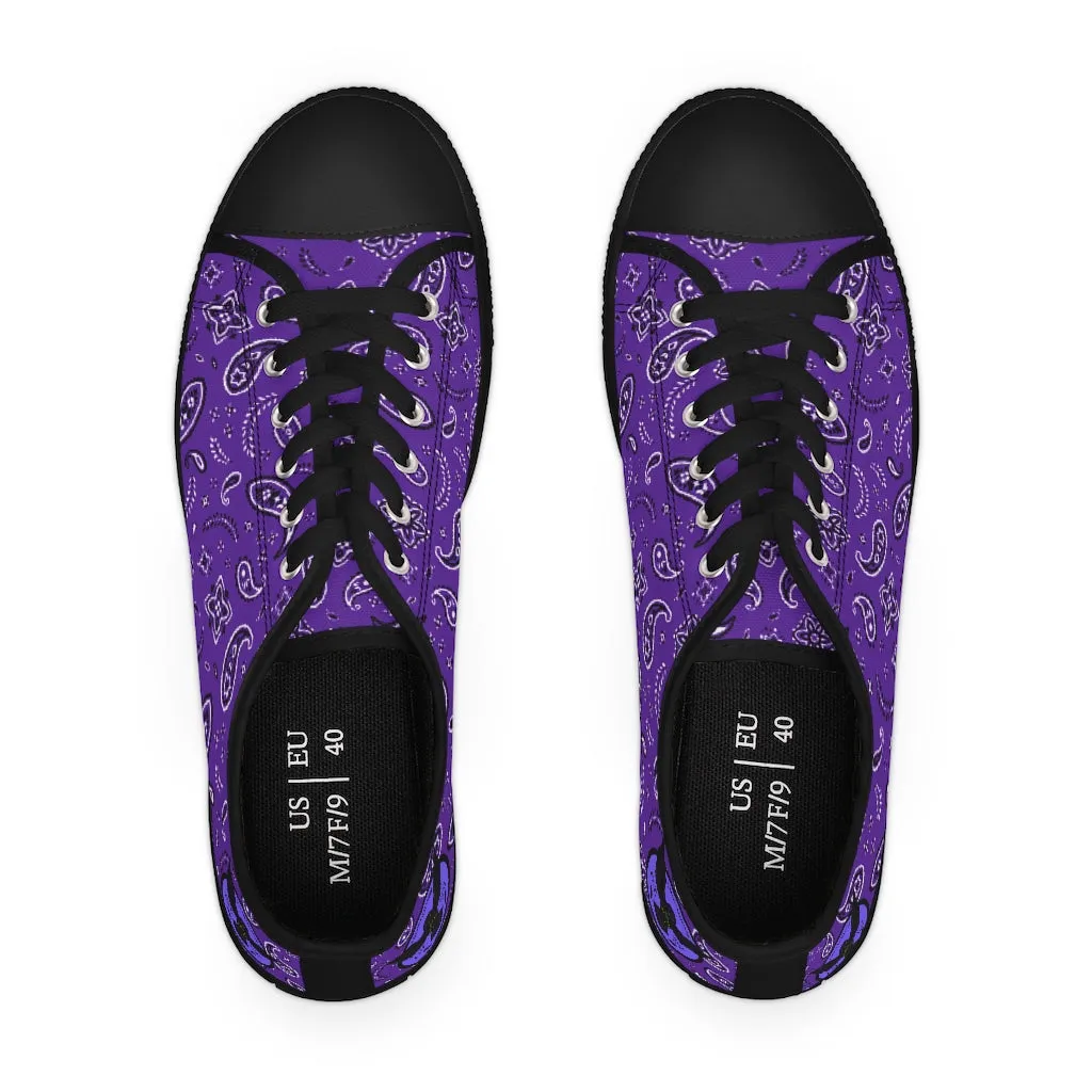 Women's Crowgodshi Purple Colors Low Top Sneakers