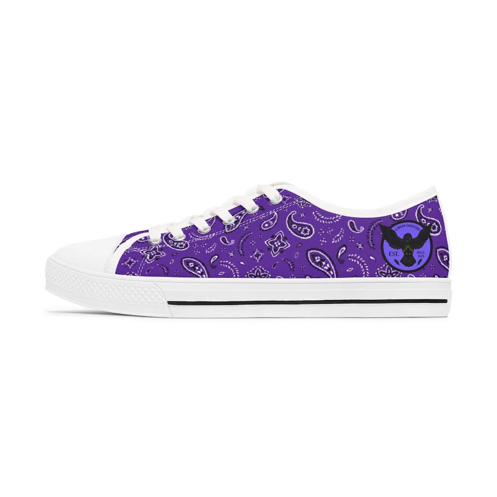 Women's Crowgodshi Purple Colors Low Top Sneakers