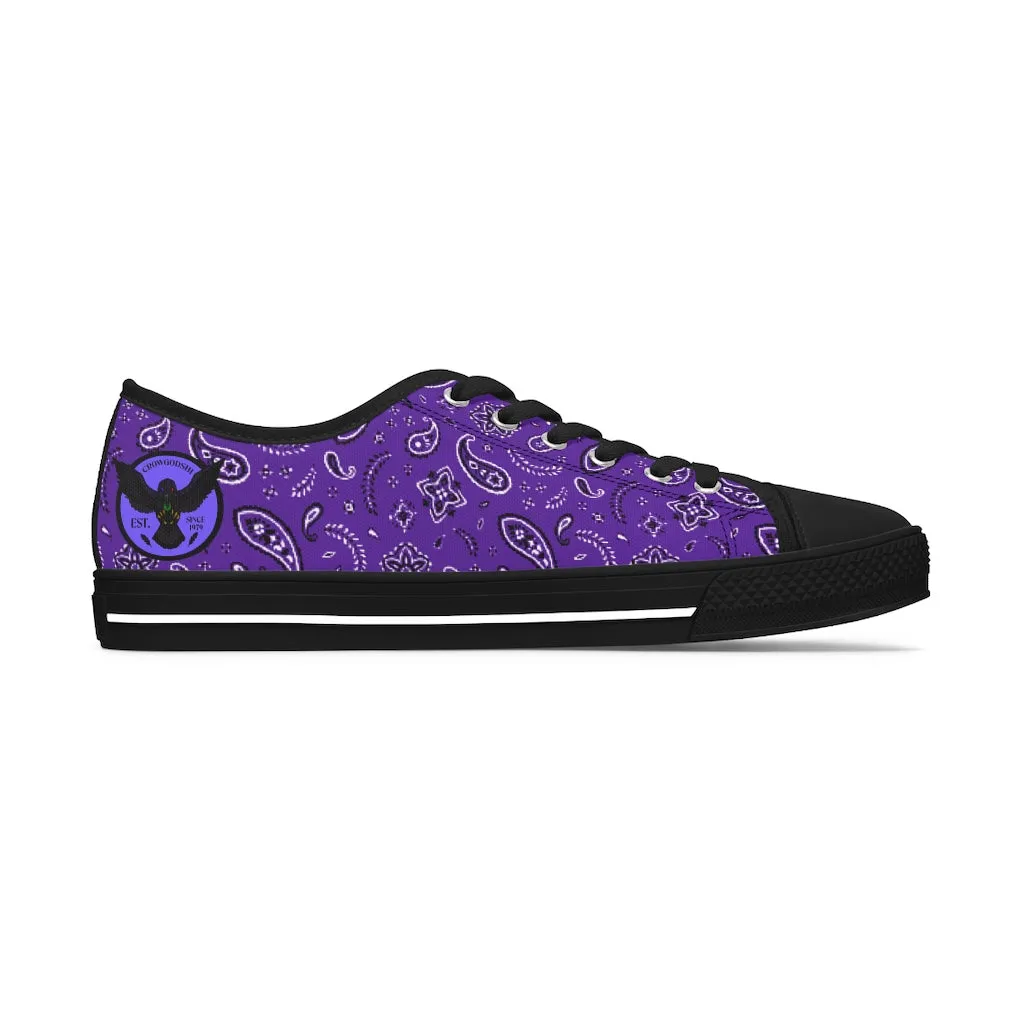 Women's Crowgodshi Purple Colors Low Top Sneakers