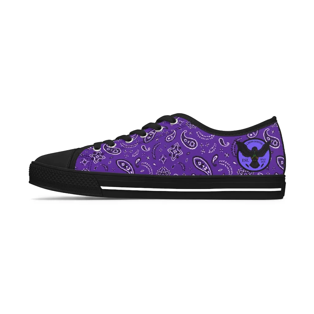 Women's Crowgodshi Purple Colors Low Top Sneakers