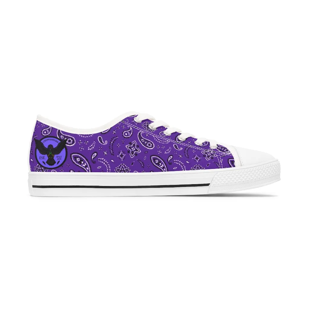 Women's Crowgodshi Purple Colors Low Top Sneakers