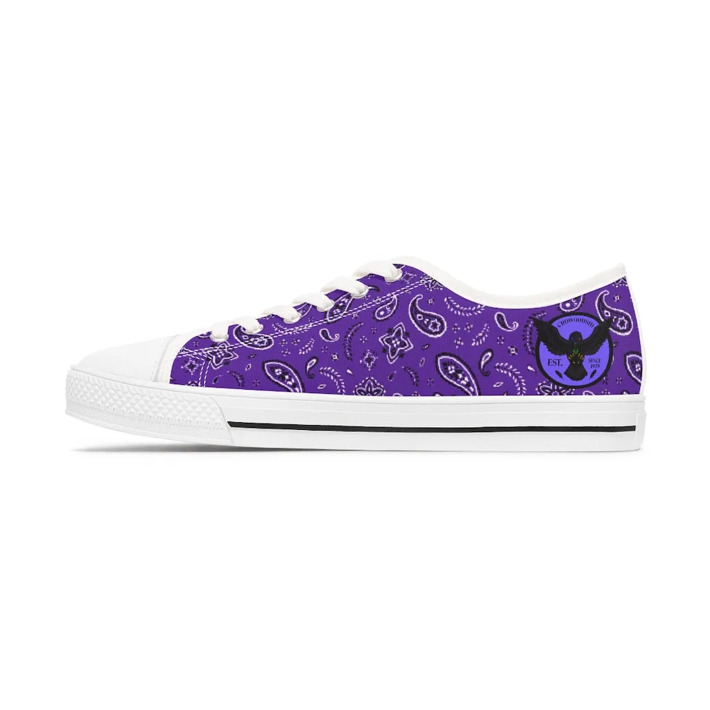 Women's Crowgodshi Purple Colors Low Top Sneakers