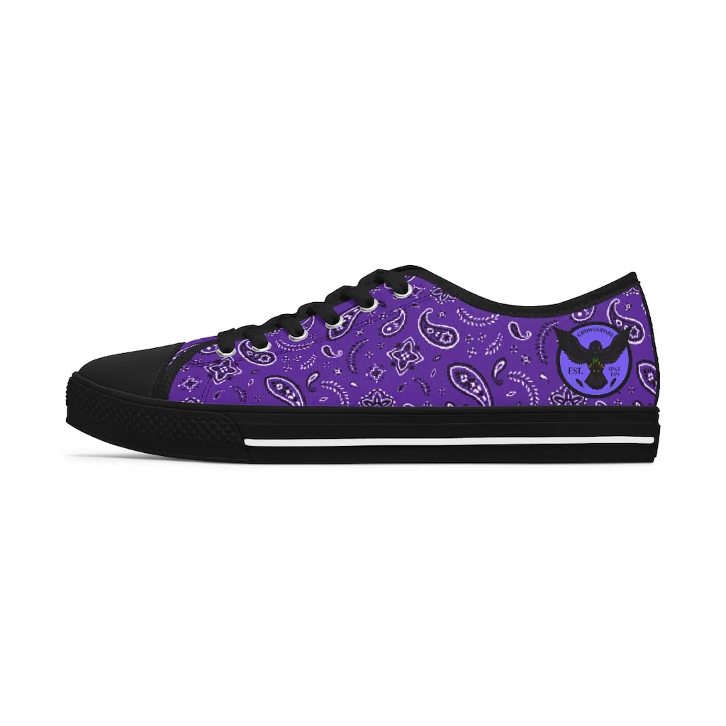 Women's Crowgodshi Purple Colors Low Top Sneakers